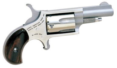 NAA 22LLR MiniRevolver 22 LR StainlessRosewood 113 in 5 rd