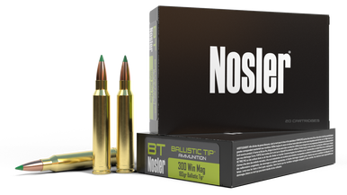 Nosler Ballistic Tip Rifle Ammunition 300 Win. Mag. 180 gr. BT SP 20 rd.