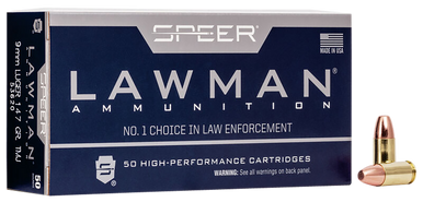 Speer Lawman Pistol Ammo 9mm 147 gr. TMJ 50 rd.