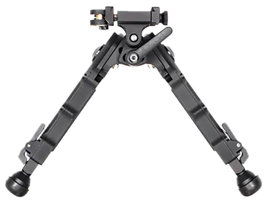 Accu-Tac BRASQDG204 BR-4 G2 Arca Spec Bipod made of Black Hardcoat Anodized Aluminum with ARCA Style Rail Attachment, Steel Feet & 5.75"-8.25" Vertical Adjustment