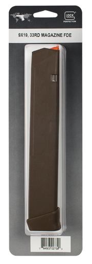 Glock 33rd 9mm Luger Magazine Flat Dark Earth for Glock 17 19 26 34 45