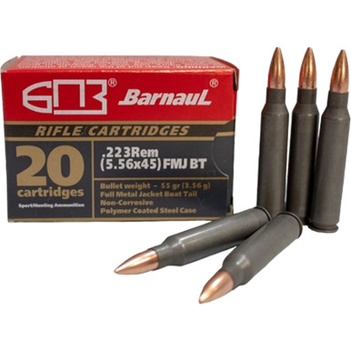 Barnaul Steel Case Rifle Ammo 223 Rem 55 gr. FMJBT 20 rd.
