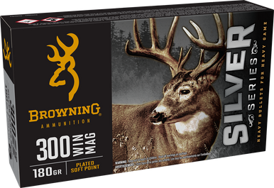 Browning Silver 300 Winchester Magnum Plated Soft Point 180 Grain 20 Rounds