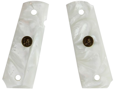 Pachmayr 62001 Custom Grip White Simulated Pearl Panels for 1911 with Ambidextrous Safety