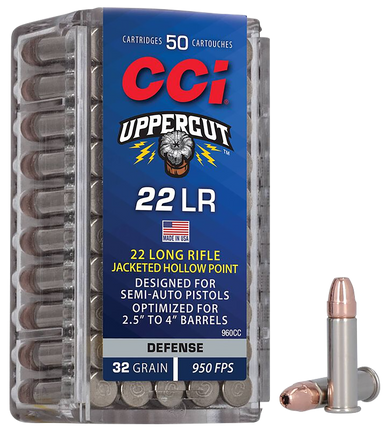 CCI Uppercut 22 Long Rifle Jacketed Hollow Point 32 Grain 50 Rounds