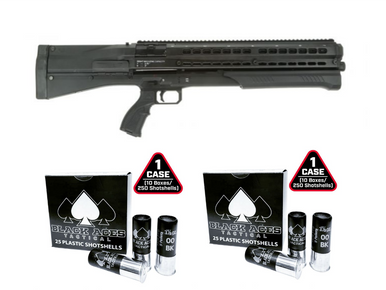 UTAS UTS-15 Bullpup Pump 12ga Shotgun 15rd Capacity - Black Bundled with 2 cases of B.A.T. 00 Buckshot