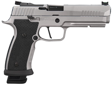 Sig Sauer P320 XFIVE SXG Silver, 9mm Luger, 5in. Barrel, 10rd, Optic Ready/Serrated - Silver (320SXG59STAS10)