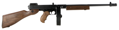 Thompson T1DH 1927A-1 Deluxe 45 ACP Caliber with 18" Barrel, 10+1 Capacity (Drum), Color Case Hardened Metal Finish, American Walnut Wood Stock Grip Right Hand