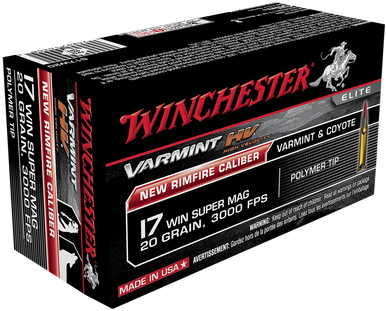 Winchester Varmint HV 17 WSM Polymer Tip 20 Grain 50 Rounds