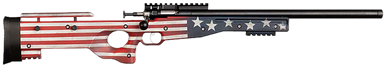 Crickett KSA2150-OG Precision  Full Size 22 LR Single Shot 16.10" Blued Threaded Bull Barrel, Blued Crickettinny Rail Steel Receiver, Old Glory Synthetic Adj LOP Stock