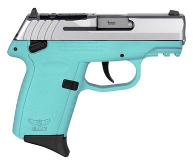SCCY CPX-1 Gen 3 Sub-Compact Pistol - Stainless / SCCY Blue | 9mm | 3.1" Barrel | 10rd | Ambidextrous Safety | Red Dot Ready