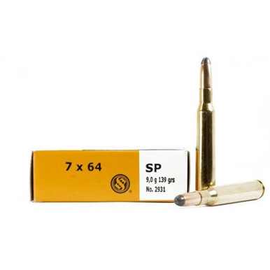 Sellier & Bellot 7x64mm Brenneke Soft Point 139 Grain 20 Rounds