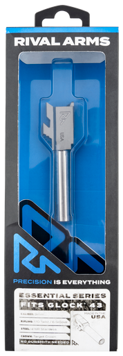 Rival Arms RA-RA22G301D Essential V2 Drop-In Barrel 9mm Luger 3.41" Stainless Steel Finish & Material for Glock 43