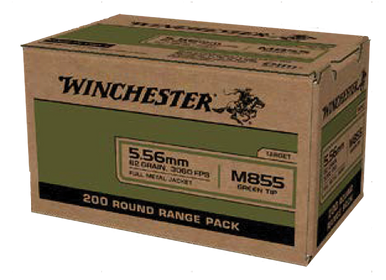 Winchester USA M855 5.56 NATO Full Metal Jacket 62 Grain 200 Rounds
