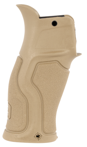 FAB Defense FX-GRADUST Gradus Ergonomic Pistol Grip 15 Degree Flat Dark Earth Polymer with Rubber Overmold for AR-15, AR-10, M4, M16