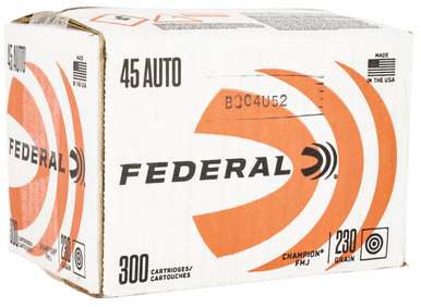 Federal Champion Training 45 ACP Full Metal Jacket 230 Grain 300 Rounds