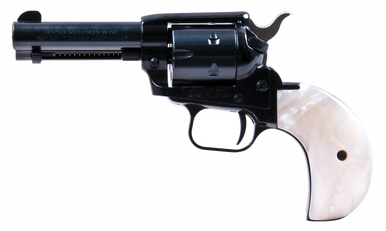 Heritage Rough Rider Revolver  Black  22 LR  22 WMR  35 Barrel  6rd  Altamont White Pearl Bird Head Grips