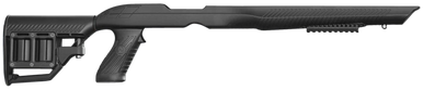 ADAPTIVE TACTICAL 1081039 Tac-Hammer RM4 Black Synthetic, Adjustable Stock with Magazine Compartments, Removable Barrel Inserts, Stowaway Accessory Rail, Fits Ruger 10/22 (Most Barrel Contours)