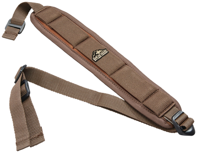 Butler Creek 180015 Comfort Stretch Rifle Sling Brown Neoprene w/Non-Slip Grippers 20"-46" OAL 2.50" Wide Adjustable Design