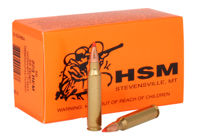 HSM Varmint Rifle Ammunition 223 Rem. V-Max 55 gr. 50 rd.