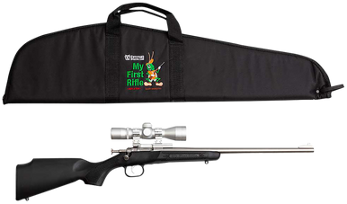 Keystone Crickett Package Rifle 22 LR 16 in. Black S/S with Scope RH