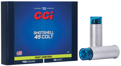 CCI Shotshell Handgun Ammo 45 Colt 9 Shot 166 Grain 10 Rounds