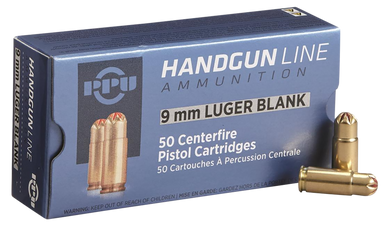 PPU PPB9L Blank Ammo  9mmLuger 50 Rounds