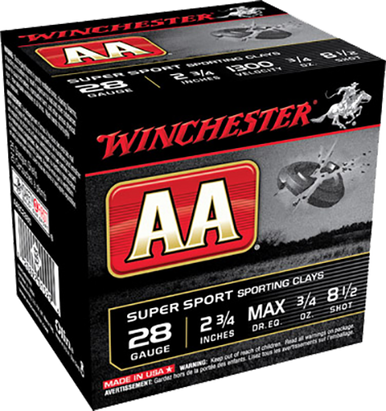 Winchester AA Sporting Clays Load 28 ga. 2.75 in. 3/4 oz. 8.5 Shot 25 rd.