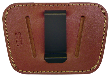 PSP 035 Belt Slide  IWB/OWB Tan Leather Belt Clip/Slide Fits Med/Lg Semi-Auto Ambidextrous