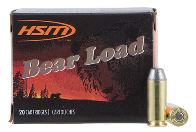 HSM Bear Load Ammunition 10mm Auto Round Nose Flat Point 200 gr. 20 rd.