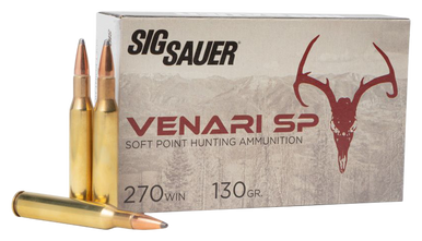 Sig Sauer V270SP13020 Venari  270Win 130gr Soft Point 20 Rounds