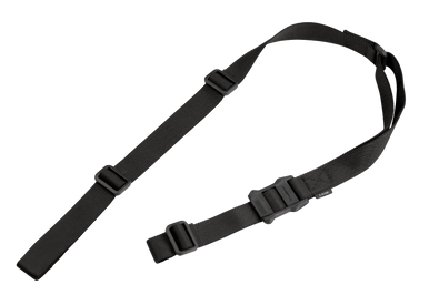 Magpul MAG513-BLK MS1 Sling made of Black Nylon Webbing with 48"- 60" OAL, 1.25" W & Adjustable Two-Point Design for AR Platforms