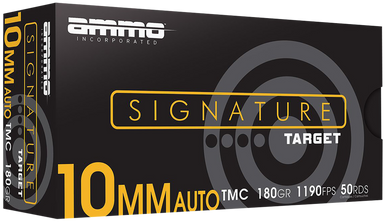 Ammo Inc 10180TMCA50 Signature  10mm Auto 180gr Total Metal Case 50 Rounds
