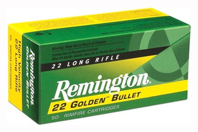 Remington Golden Bullet 22 Long Rifle Plated Round Nose 40 Grain 50 Rounds