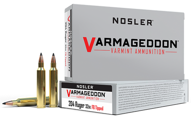 Nosler Varmageddon Rifle Ammunition 204 Ruger 32 gr. VG FBT 20 rd.