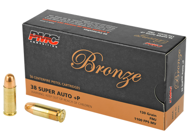 PMC Bronze 38 Super Full Metal Jacket 130 Grain 50 Rounds