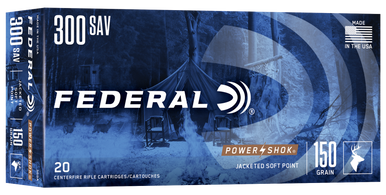 Federal 300A Power-Shok  300Savage 150gr Jacketed Soft Point 20 Rounds