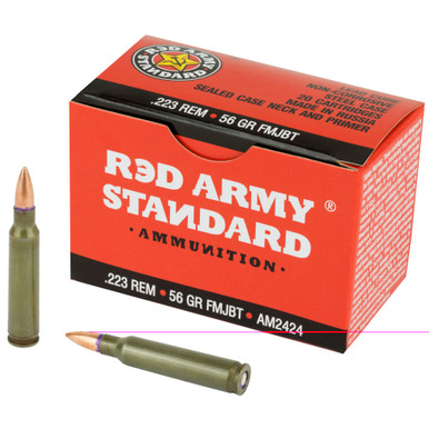 Red Army Standard Cent Arms 223 Remington Full Metal Jacket 56 Grain 20 Rounds
