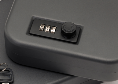 SnapSafe 75230 Lock Box  Large Combination/Key Entry Black Steel 9.50" L x 6.50" W x 1.75" D