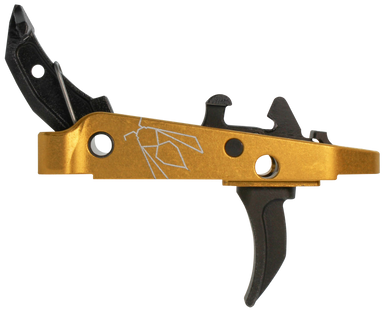 CMC Triggers 47507 Drop-In Yella Jacket Combat Trigger Group 2.0 Single-Stage Curve with 3.50 lbs Draw Weight, Black with Yellow Housing, Fits AK-47