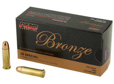 PMC Bronze .38 Special Handgun Ammo - 132 Grain | FMJ | 50rd Box