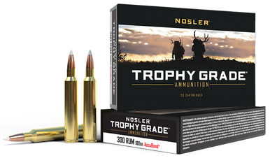 Nosler Trophy Grade Rifle Ammunition 300 RUM 180 gr. AB SP 20 rd.