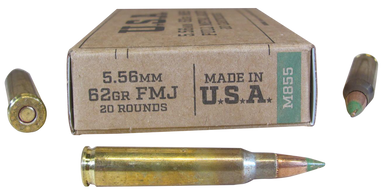 Winchester Ammo SGM855KW 5.56mm Full Metal Jacket 62 Grain 20 Rounds