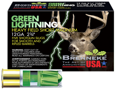 Brenneke Green Lightning Slugs 12 ga. 2 3/4 in. 1 1/4 oz. 5 rd.
