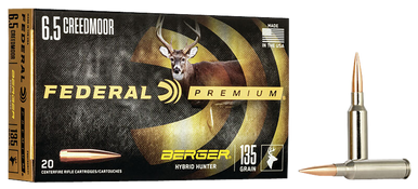 Federal Premium 6.5 Creedmoor Berger Hybrid Hunter 135 Grain 20 Rounds
