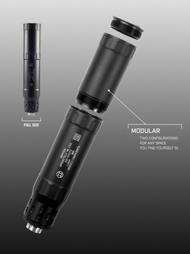 Gemtech LUNAR 9 Aluminum Pistol Suppressor 9mm Luger Black Compatible with all GM-9 mounting options