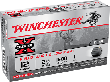 Winchester Super-X Rifled Slug Hollow Point 12 ga. 2.75 in. 1 oz. Hollow Point Slug 5 rd.