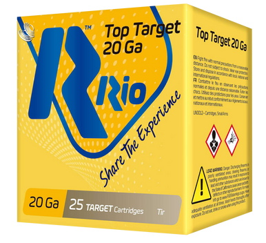 Rio Ammunition TT209 Top Target  20 Gauge 2.75" 7/8 oz 9 Shot 25 Rounds