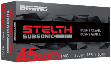 Ammo Inc 45230TMCSTL stelTH  45ACP 230gr Total Metal Case 50 Rounds
