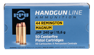 Prvi Partisan PPH44MH 44 Remington Magnum Jacketed Hollow Point 240 Grain 50 Rounds